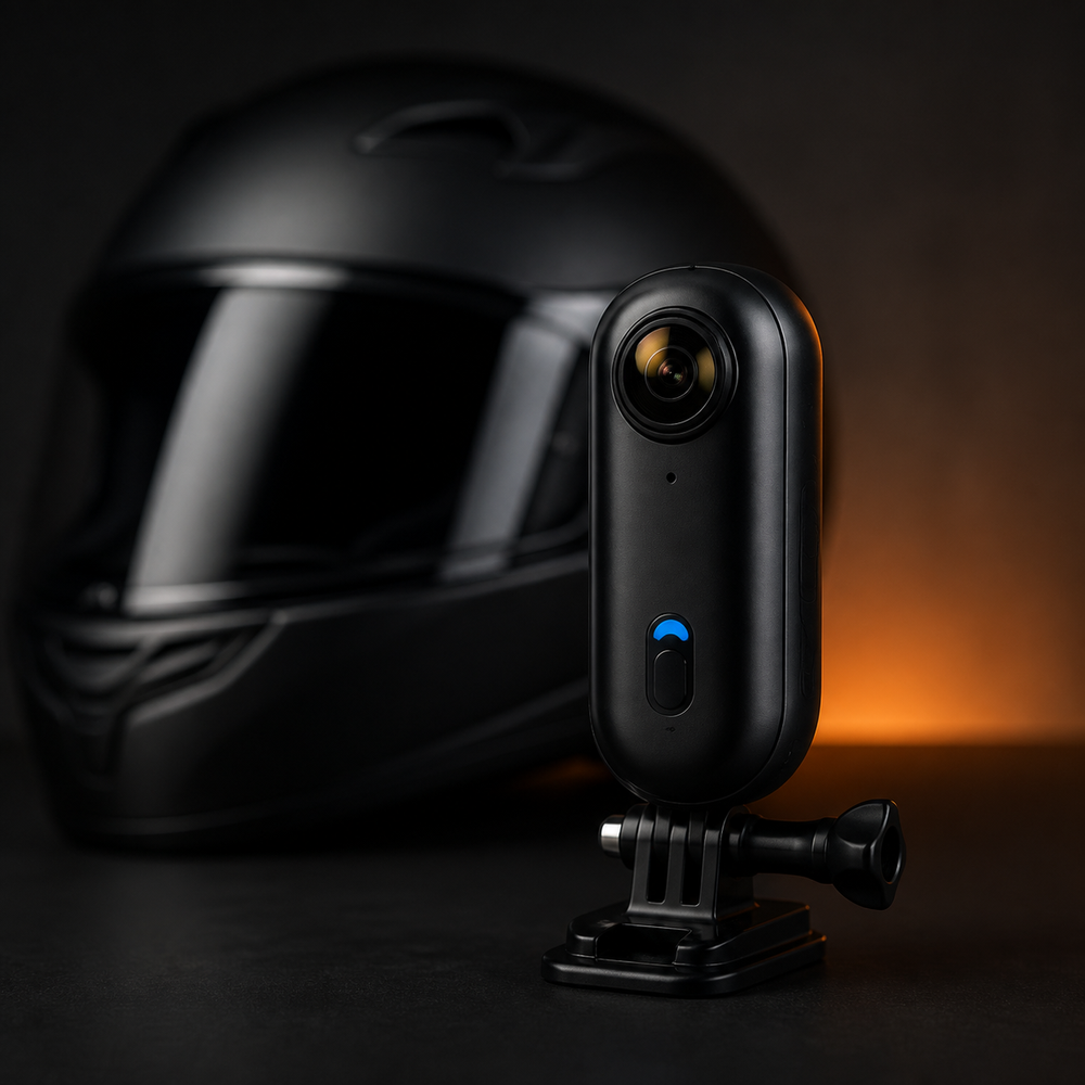 Cámara Mini de Acción para Casco y Moto — Pack Ruta
